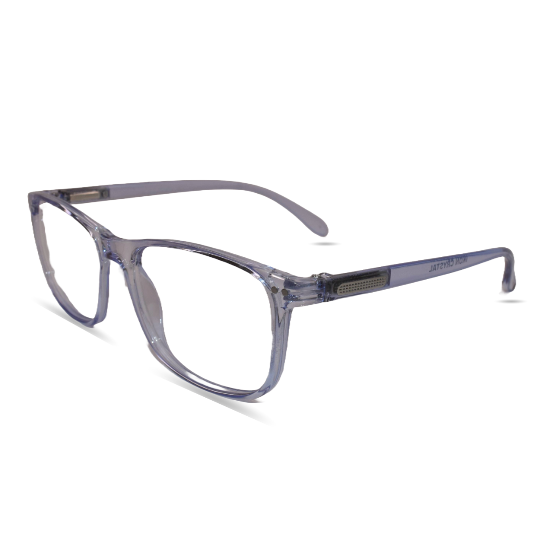 Transparent Crystal Rectangle Eyeglasses Frame – Lightweight Unisex Optical Glasses