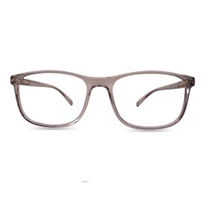 Transparent Brown Rectangle Eyeglasses Frame – Lightweight Unisex Optical Glasses