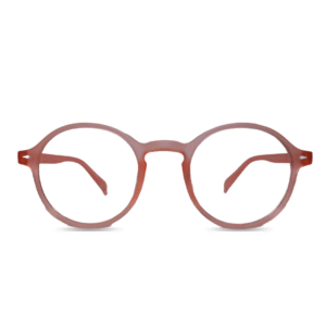 Transparent Pink Round Eyeglasses Frame – Lightweight Unisex Crystal Optical Glasses