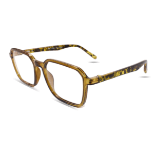 Amber Tortoise Retro Square Optical Frame