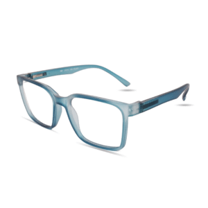 Frosted Aqua Square Eyeglass Frame