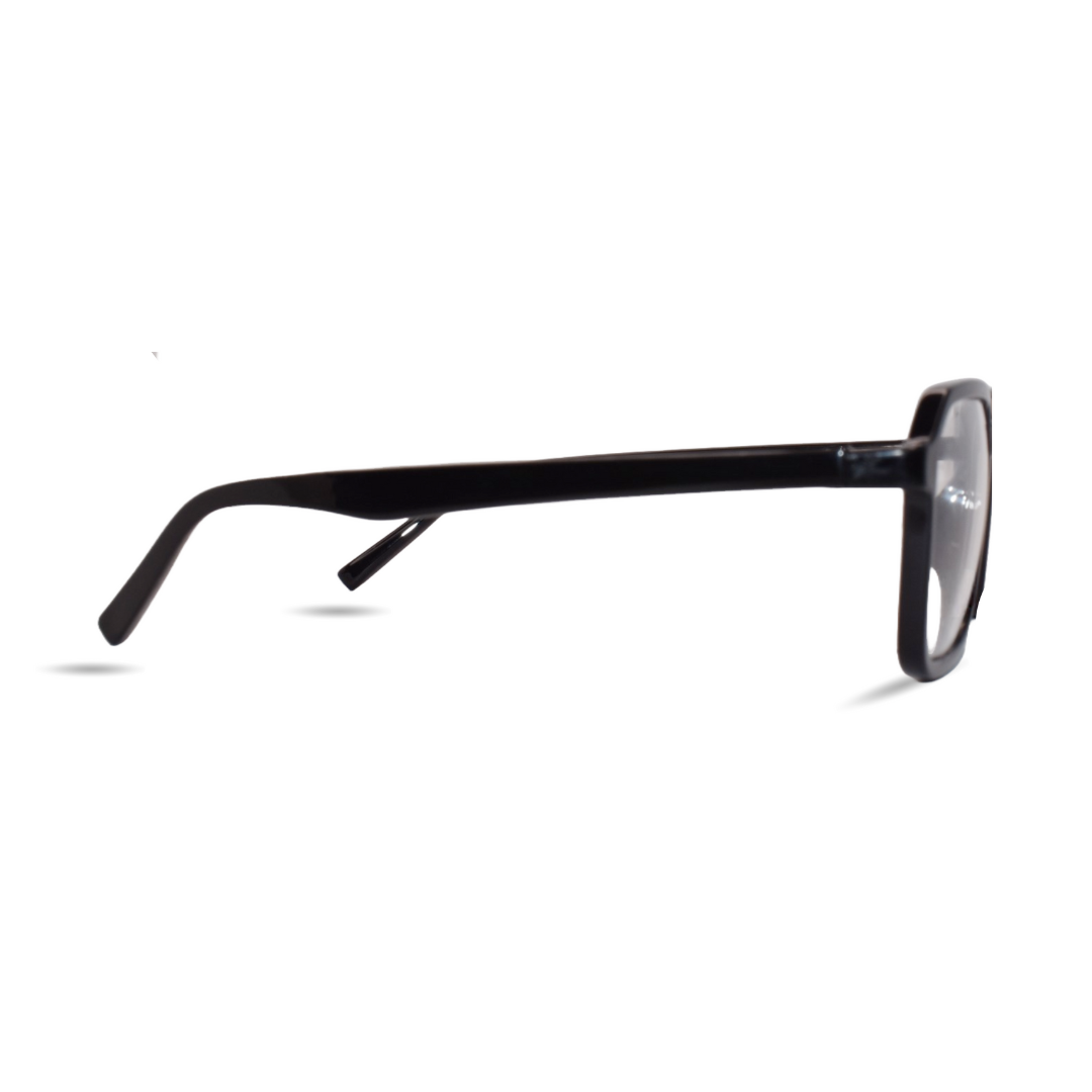 Classic Black Bold Square Eyeglass Frame - Image 2