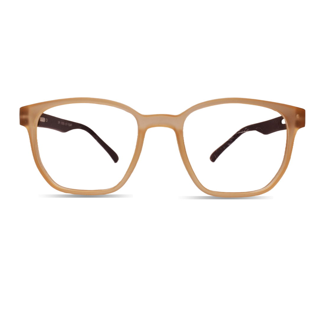 Matte Honey Amber Soft-Square Eyeglasses - Image 2
