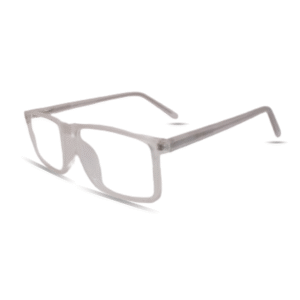Matte Clear Rectangular Eyeglasses Frame | Lightweight Transparent Optical Glasses for Men & Women
