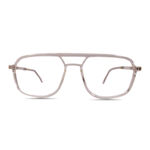 Clear Double Bridge Eyeglasses Frame | Transparent Aviator-Style Optical Glasses for Men & Women