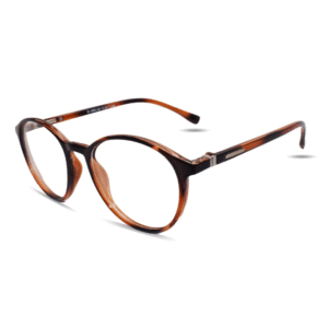 Round Tortoiseshell Eyeglasses Frame | Classic Brown Optical Glasses for Men & Women