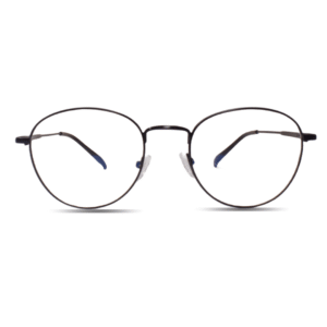 Round Black Metal Eyeglasses Frame | Lightweight Classic Optical Glasses for Men & Women