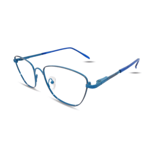 Blue Metal Lightweight Square Frame for Men & Women