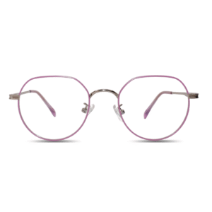 Pink Metal Lightweight Round Frame for Women