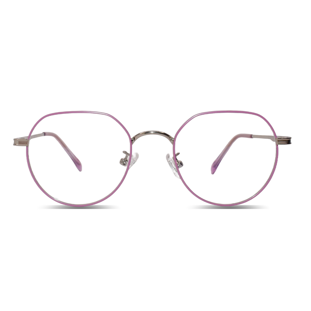 Pink Metal Lightweight Round Frame for Women