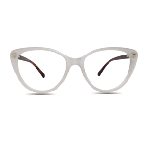 Transparent Cat Eye Eyeglasses Stylish Lightweight Full-Rim Optical Frame for Women