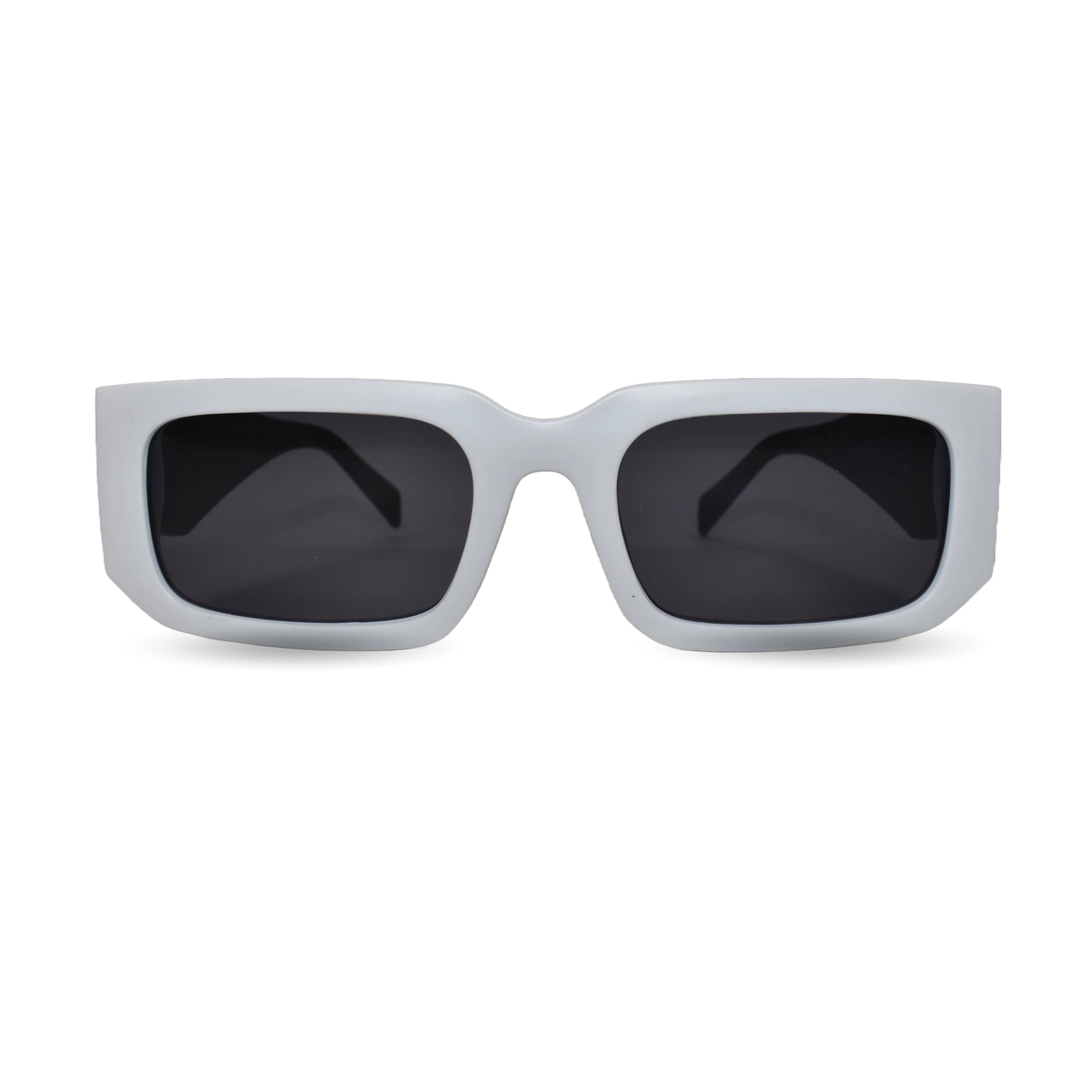 White Rectangular Oversized Sunglasses for Women & Men